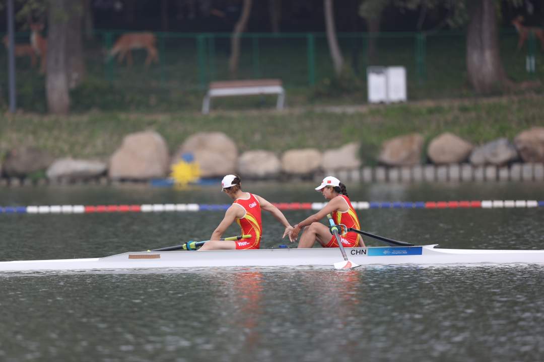 杭州亚运会赛艇女子双人单桨无舵手决赛落幕 中